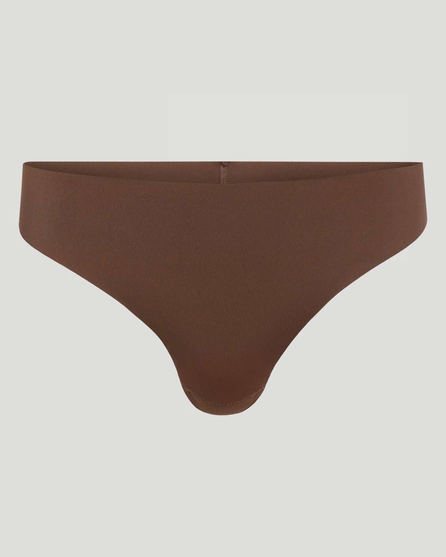 Culotte Nuvy anti-cameltoe marron vue de face (produit à plat)