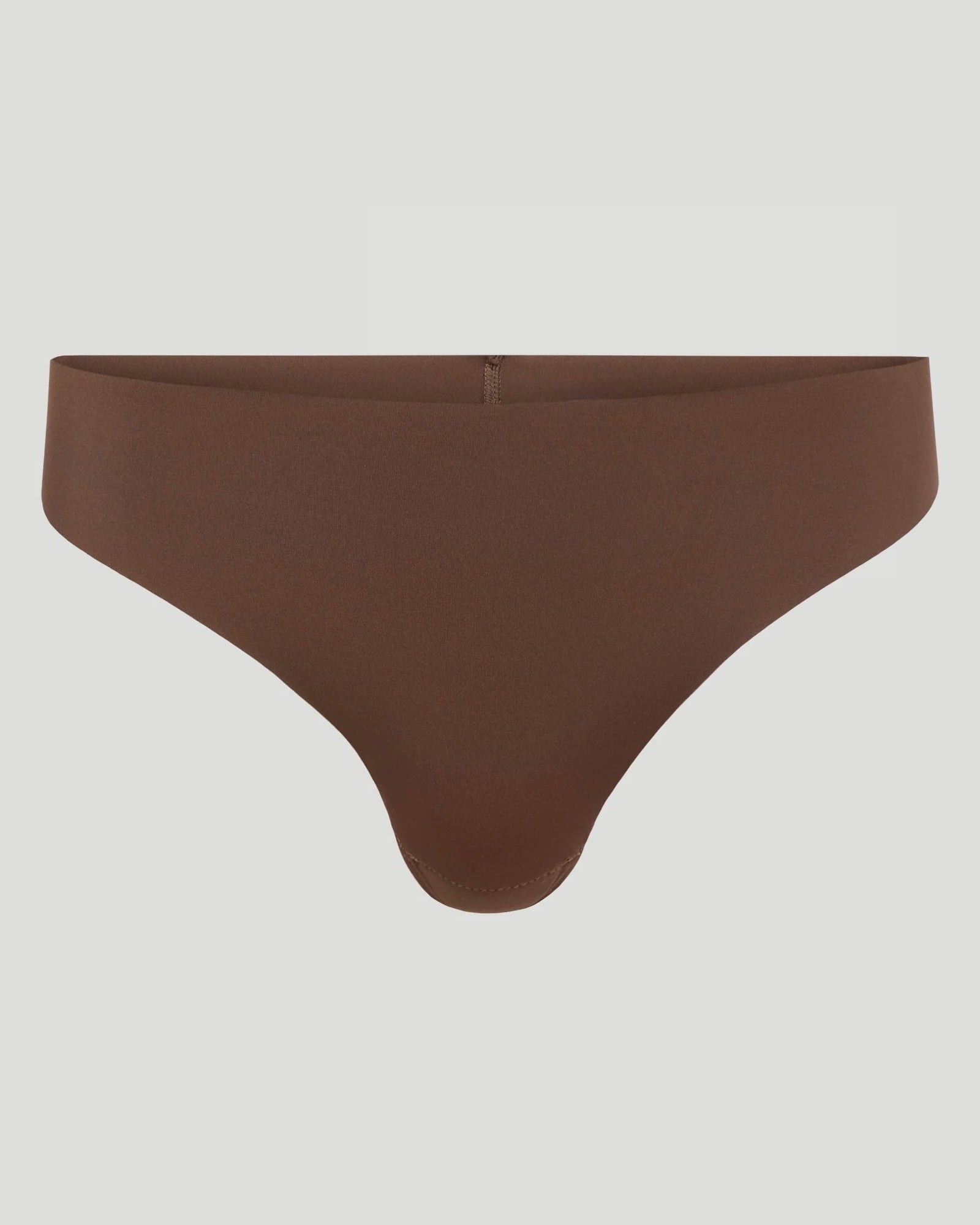 Culotte Nuvy anti-cameltoe marron vue de face (produit à plat)