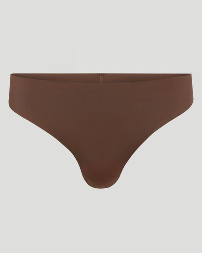 Culotte Nuvy anti-cameltoe marron vue de face (produit à plat)