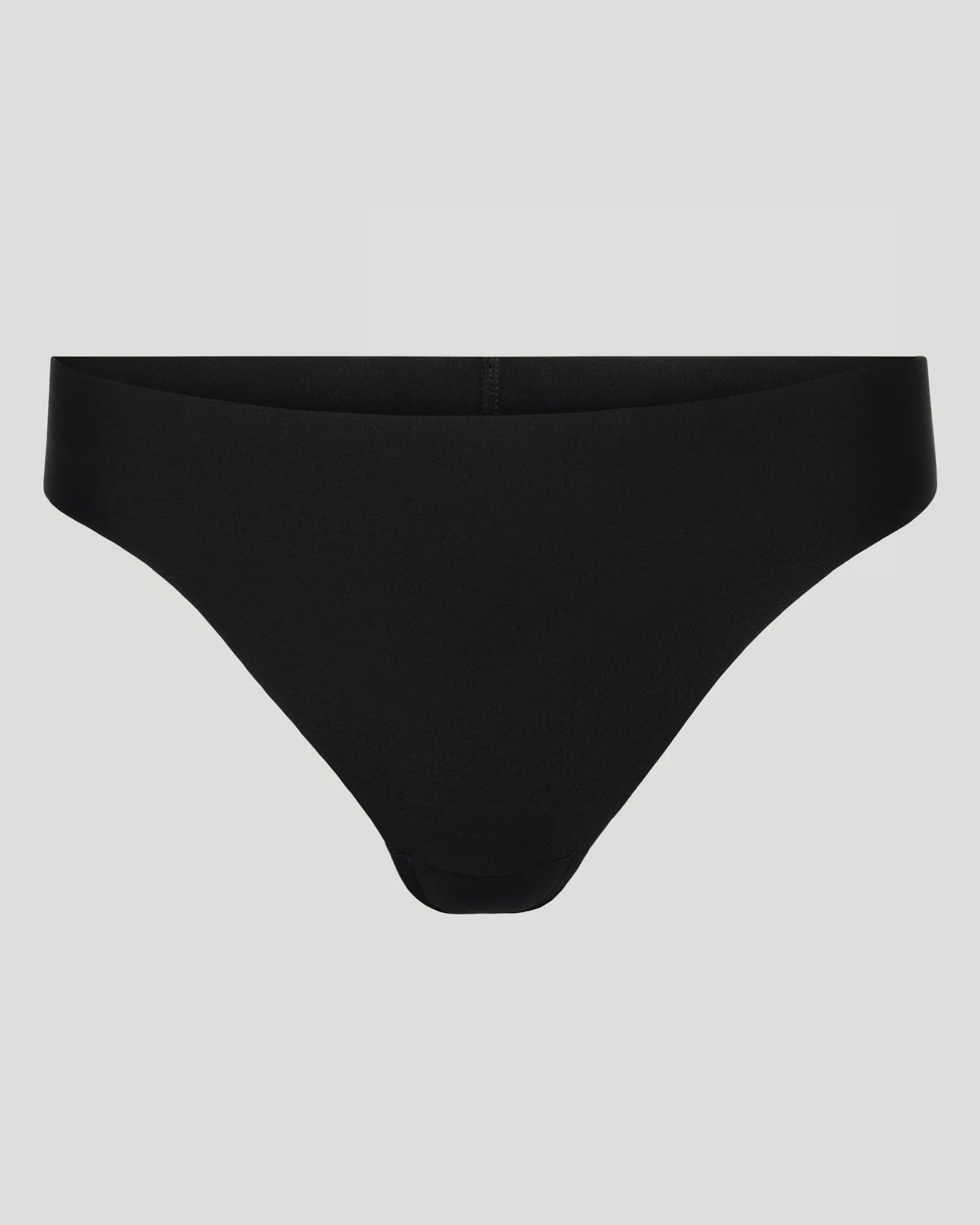 Culotte Nuvy anti-cameltoe noire vue de face (produit à plat)